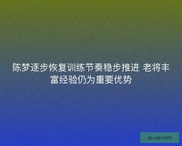 陈梦逐步恢复训练节奏稳步推进 老将丰富经验仍为重要优势